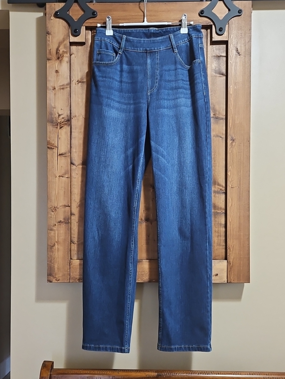 Halara Flex High Waisted Straight Leg Stretch Jeans S In Blue